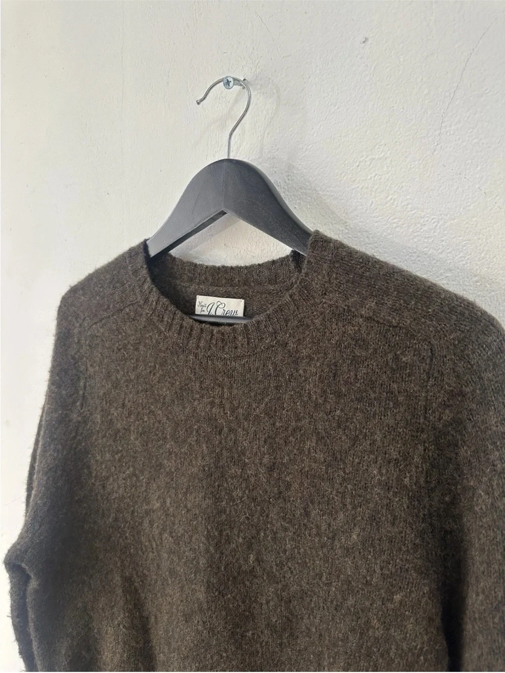J.Crew 100% Wool Brown Crew Neck Sweater Women’s Small Classic Knit Pullover